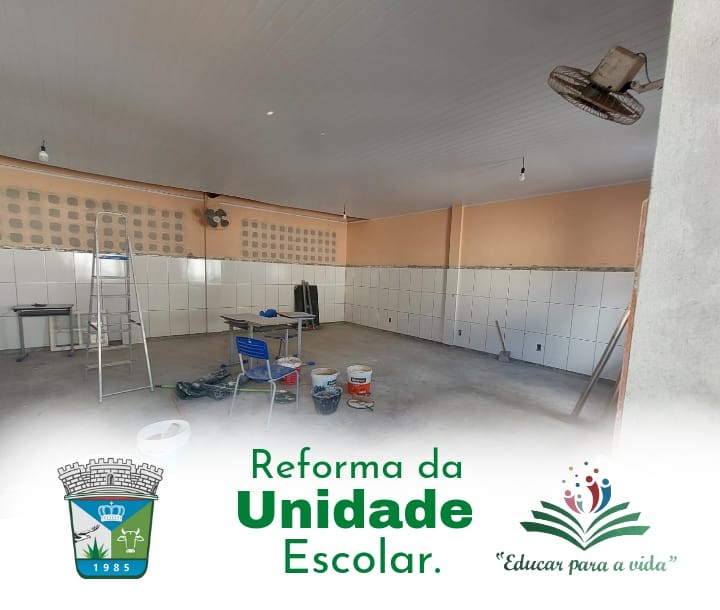 A Prefeitura de Gavião está reformando a Unidade Escolar Durvalina de Oliveira Cunha.